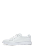 Men's White Leather Sneaker | Derimod