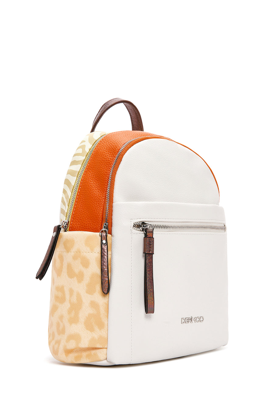 Women's Beige Leopard Detail Backpack