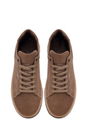 Male Mink Lace-up Thick-Soled Suede Leather Sneaker | Derimod