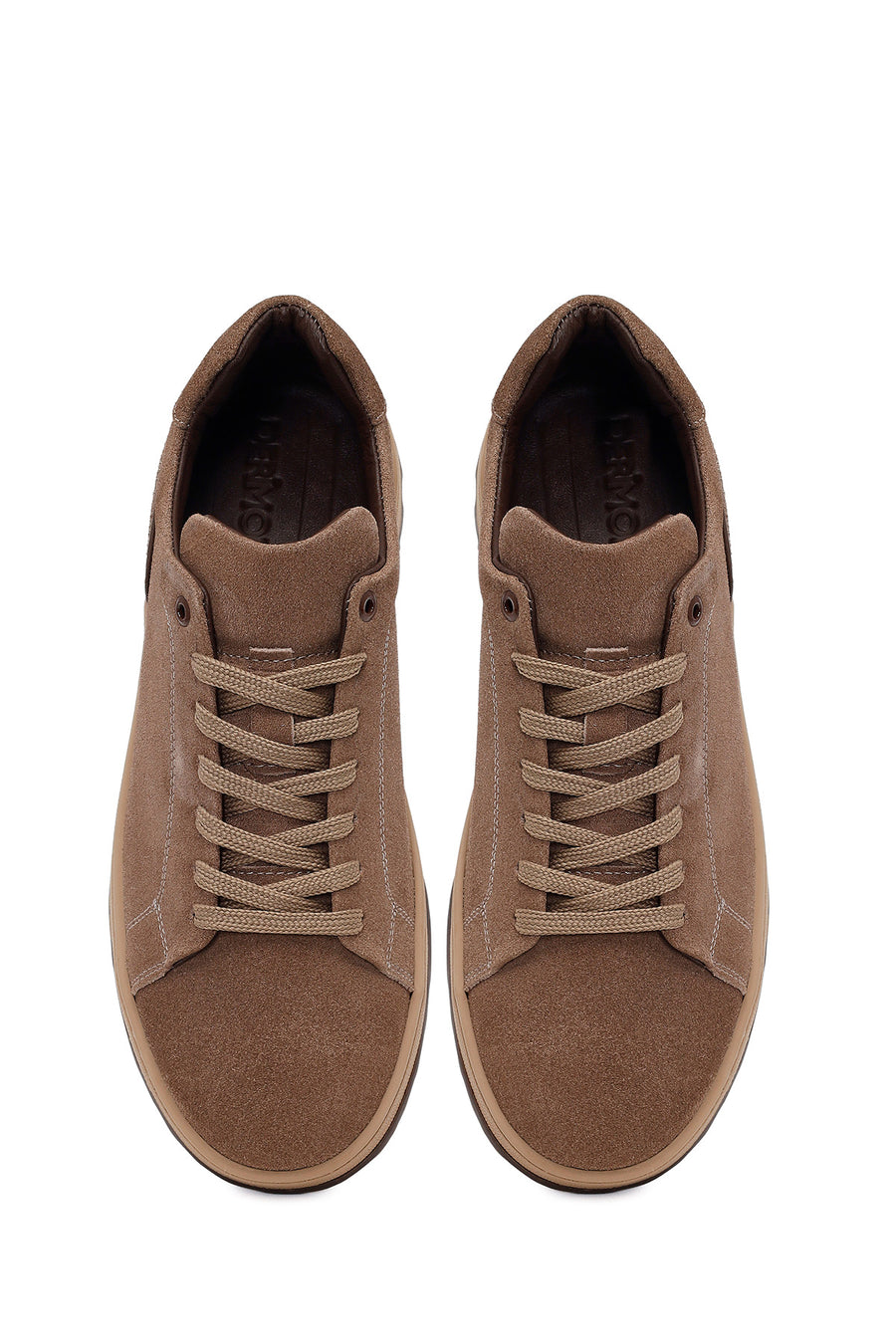 Male Mink Lace-up Thick-Soled Suede Leather Sneaker