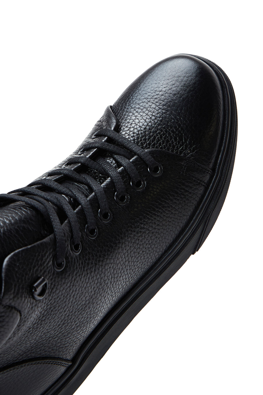Erkek Siyah Deri Bilekli Sneaker Bot
