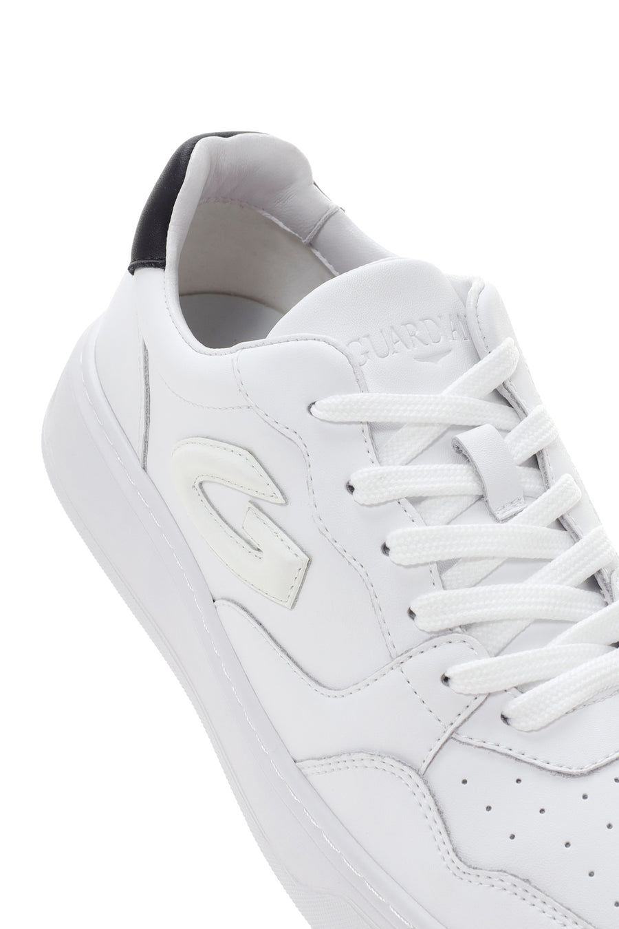Alberto Guardiani Erkek Beyaz New Era Kalın Tabanlı Deri Sneaker