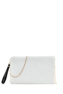 Women's White Long Strap Plush Portfolio Bag | Derimod