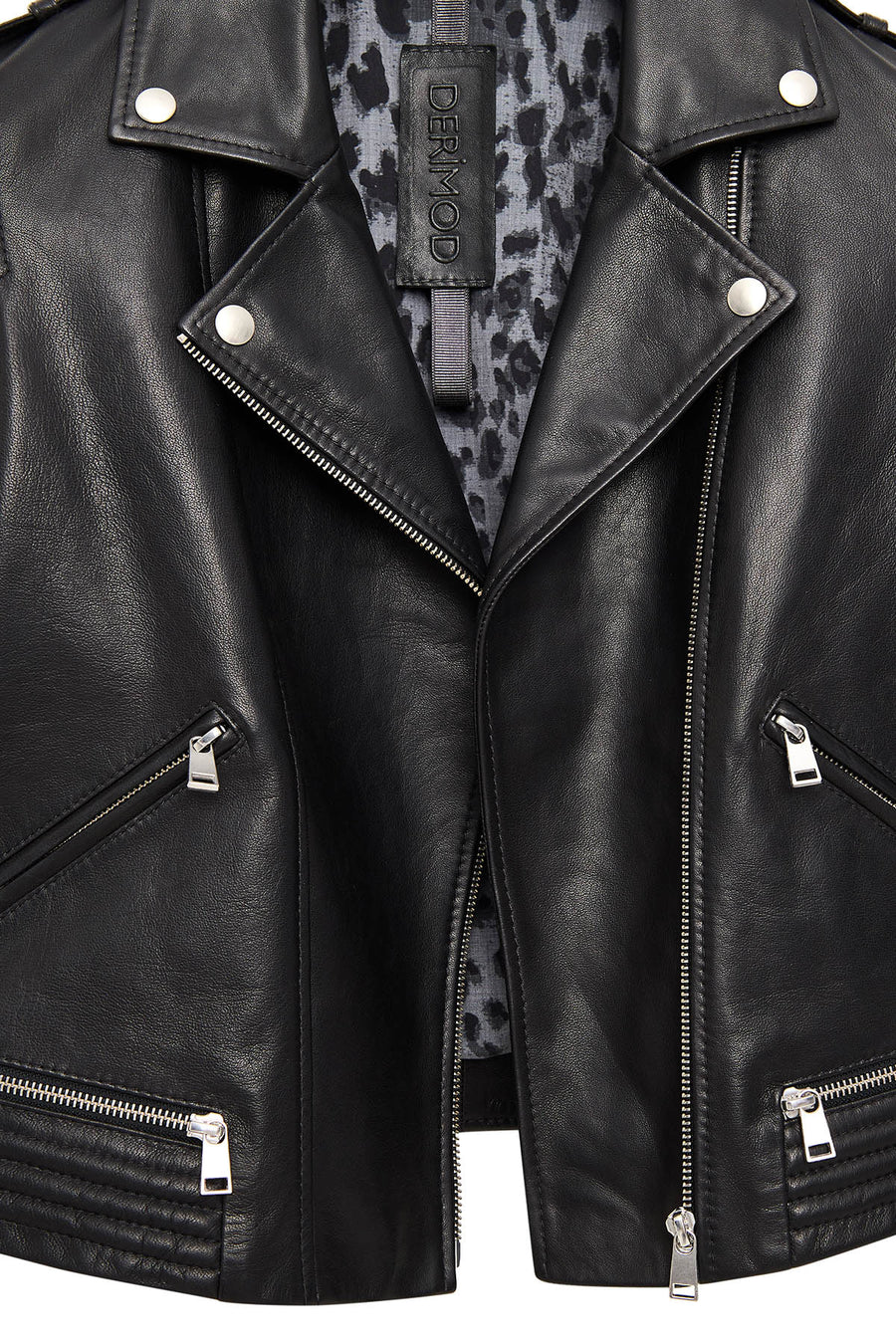 Eliza Women's Black Biker Short Leather Jacket