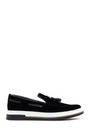 Erkek Siyah Püsküllü Süet Deri Casual Loafer | Derimod