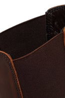 Woman Brown Thick-Soled Leather Chelsea Boots | Derimod