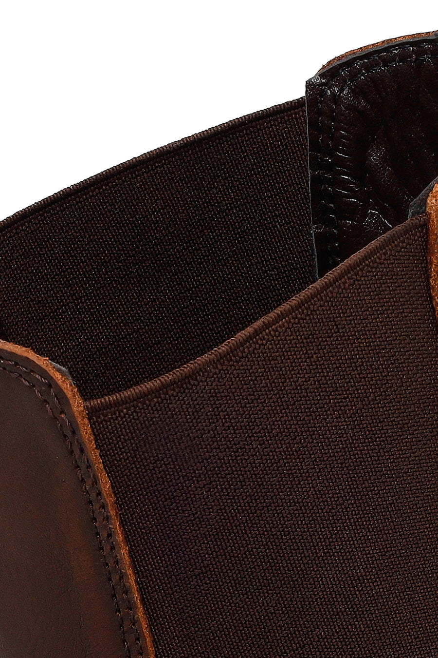 Woman Brown Thick-Soled Leather Chelsea Boots