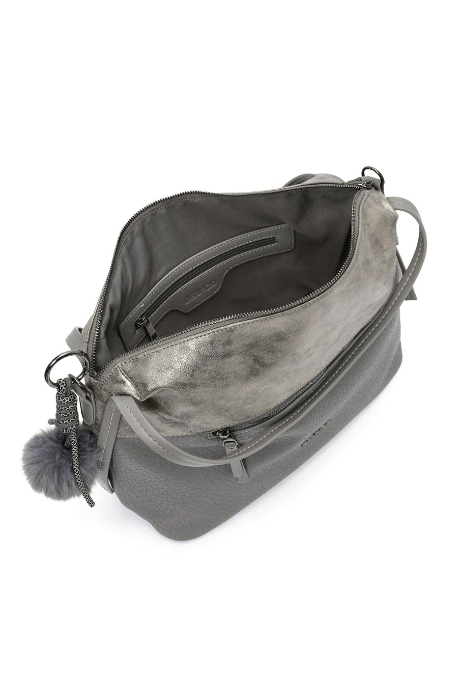 Women's Gray Long Strap Shoulder Bag