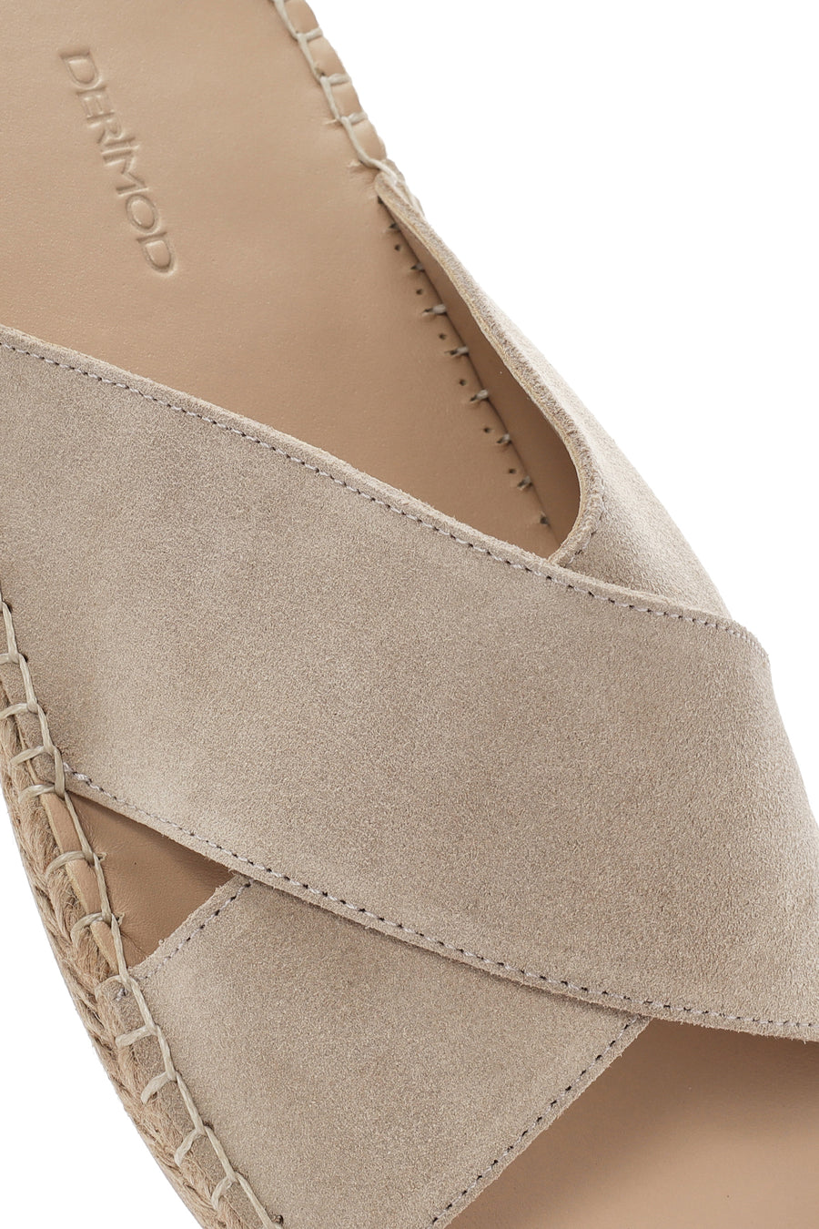 Men's Beige Suede Leather Slippers