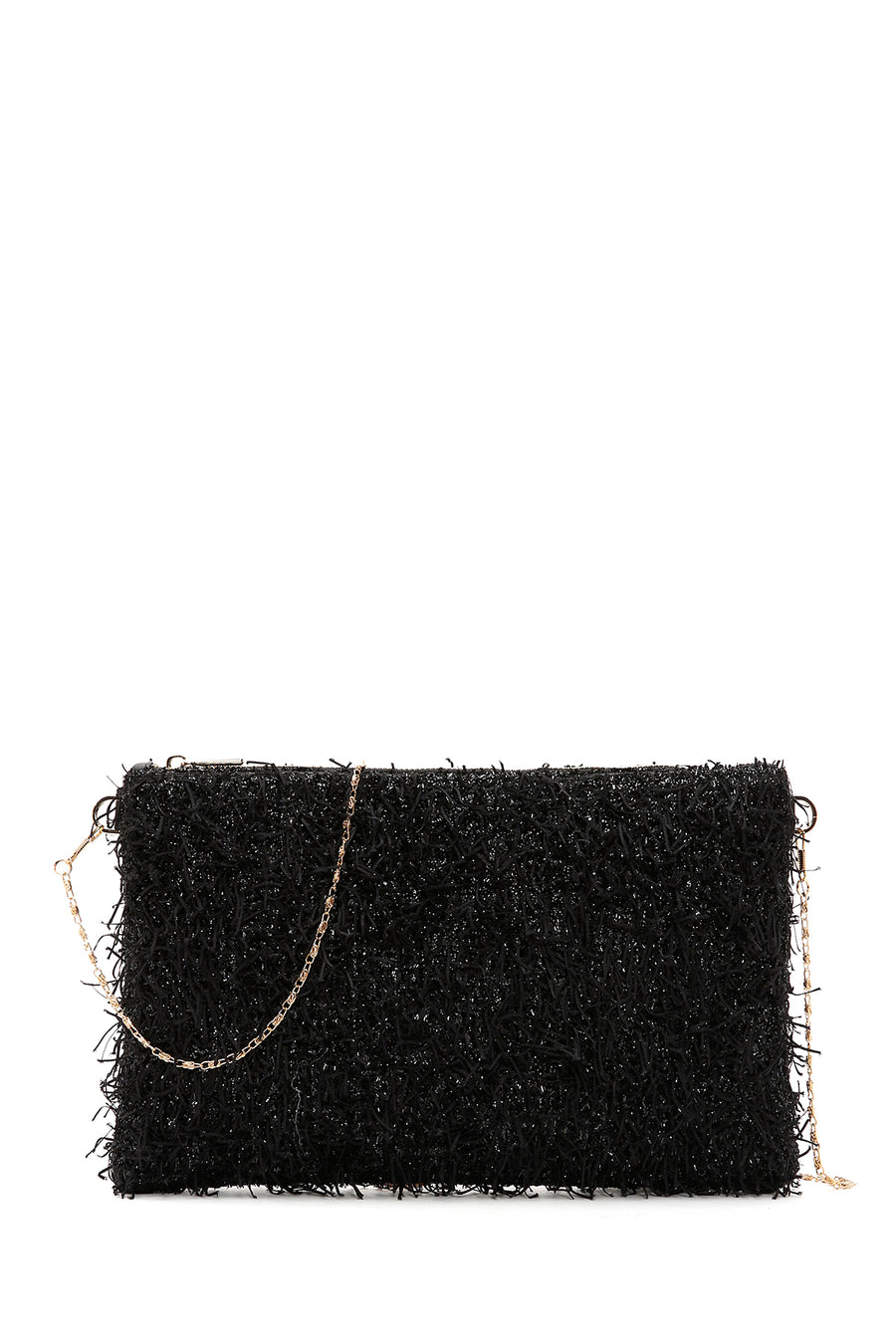 Women's Black Long Chain Strap Clutch Bag 25SBD22046F | Derimod