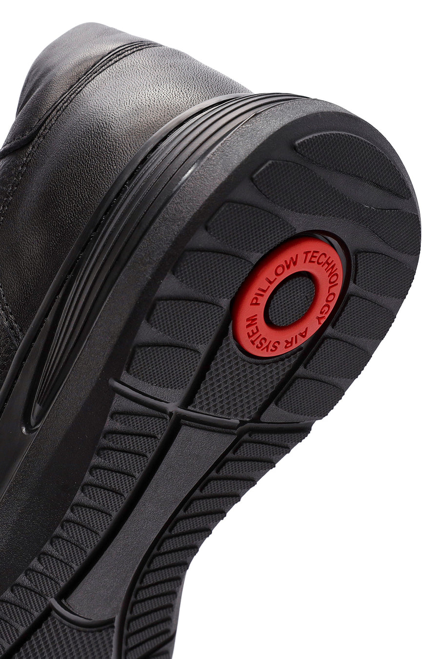 Erkek Siyah Bağcıklı Deri Casual Sneaker