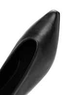 Women's Black Leather Ballerinas | Derimod