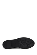 Woman Black Lace-up Leather Masculine Shoes | Derimod