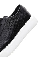 Men's Black Leather Thick Soled Sneaker | Derimod