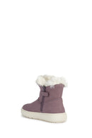 Geox Girl Purple Theleven Suede Leather Outdoor Boots | Derimod