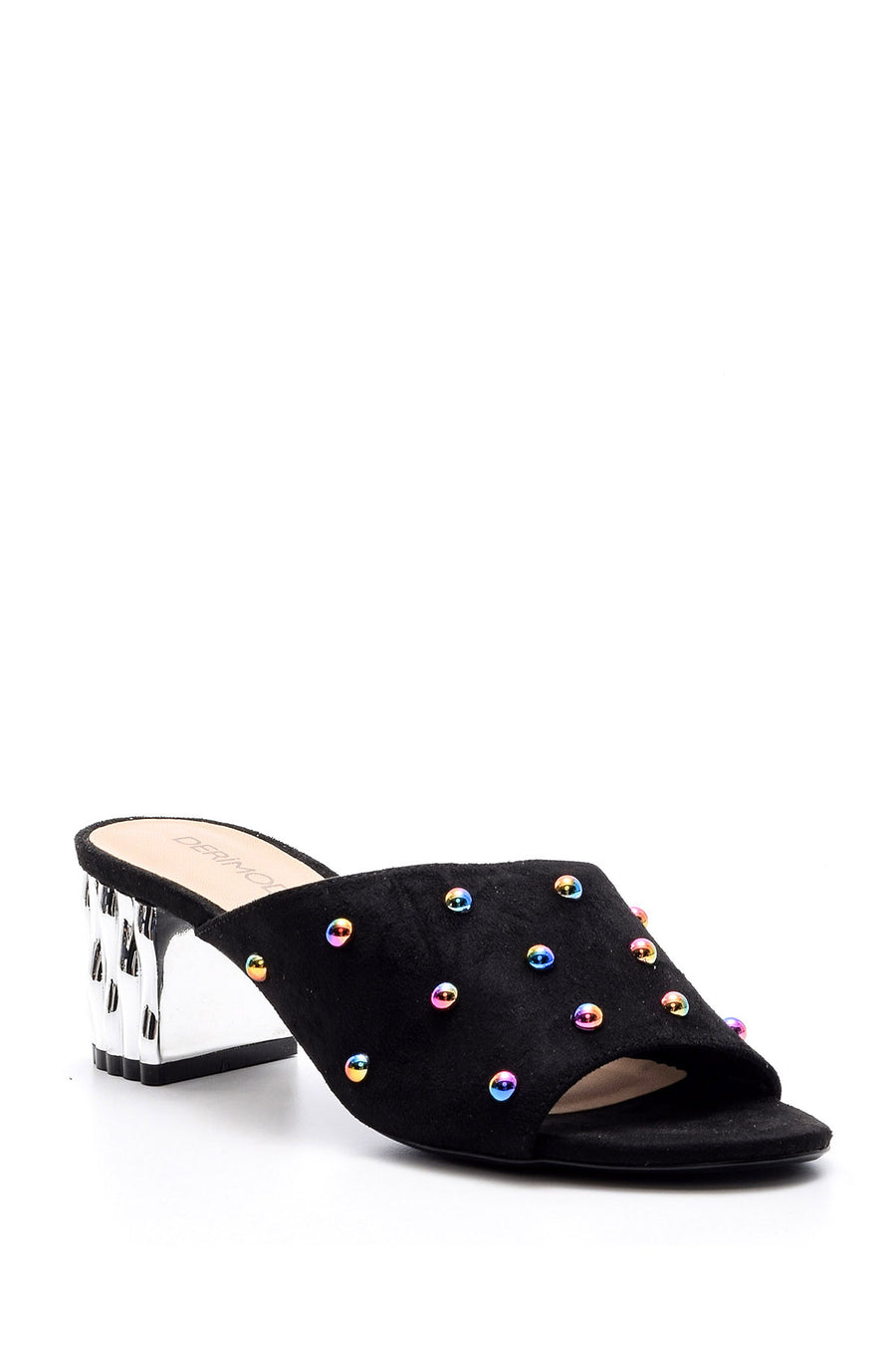 Women's Suede Heeled Slippers