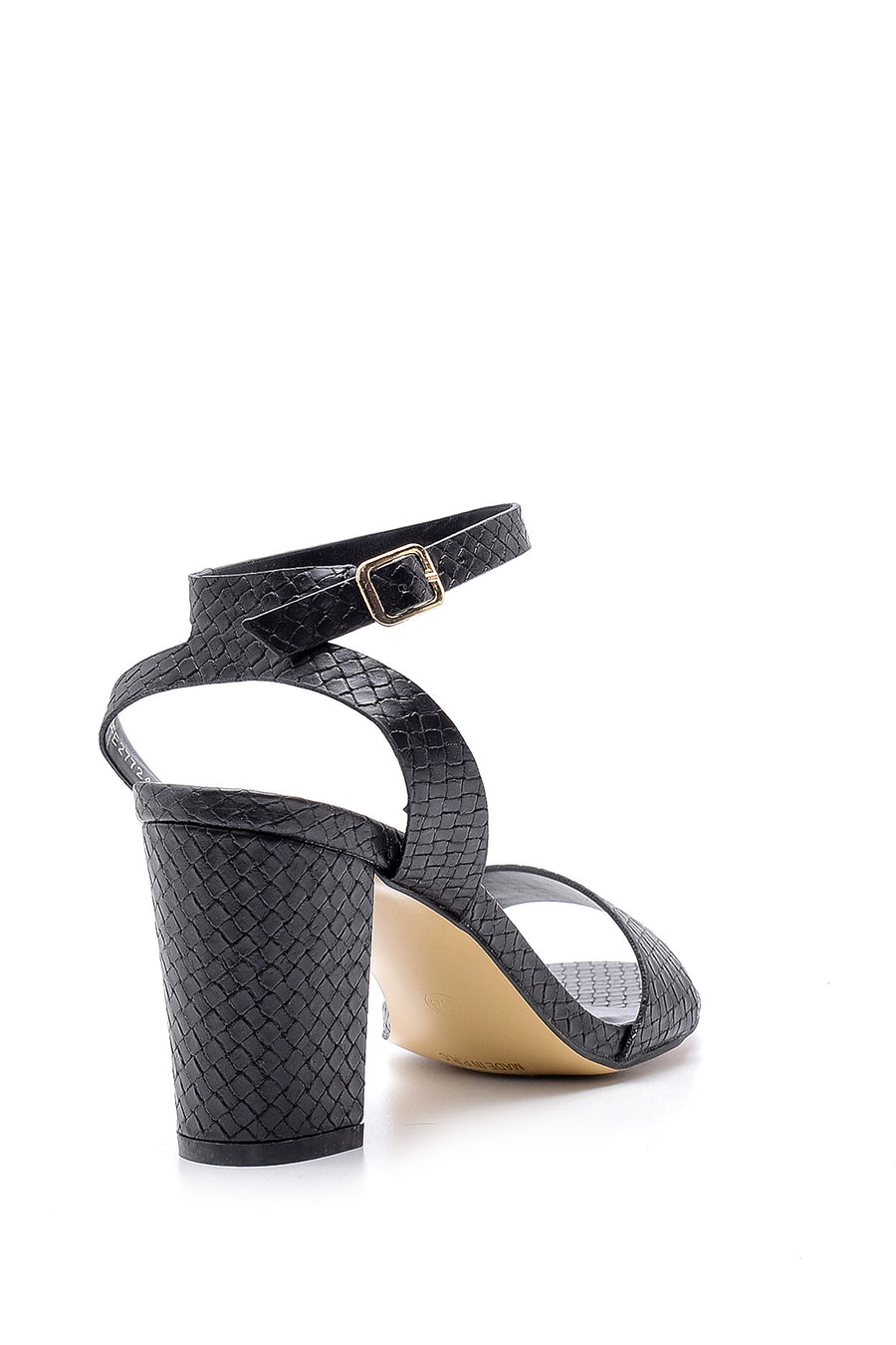 Women's Snakeskin Patterned Heeled Sandals
