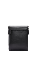 Men's Black Leather Messenger Bag | Derimod