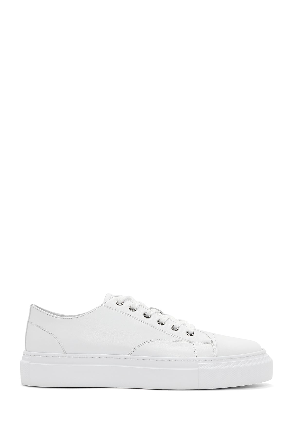 Erkek Beyaz Bağcıklı Deri Sneaker 24SFD611718 | Derimod