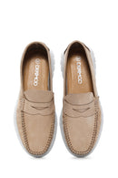 Men's Beige Nubuck Leather Loafer | Derimod