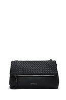 Women's Black Long Strap Braided Crossbody Bag | Derimod