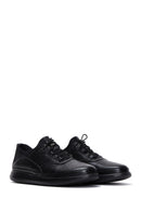 Men's Black Leather Casual Sneaker | Derimod