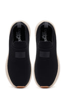 Derimod Zero Men's Black Thick Soled Fabric Sneaker | Derimod