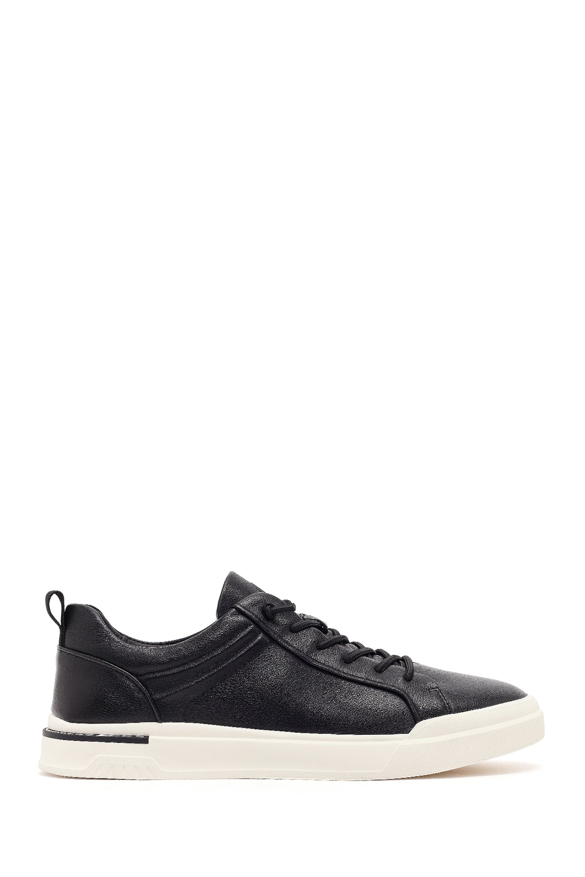 Men's Black Lace-up Leather Sneaker 26SFD698318 | Derimod