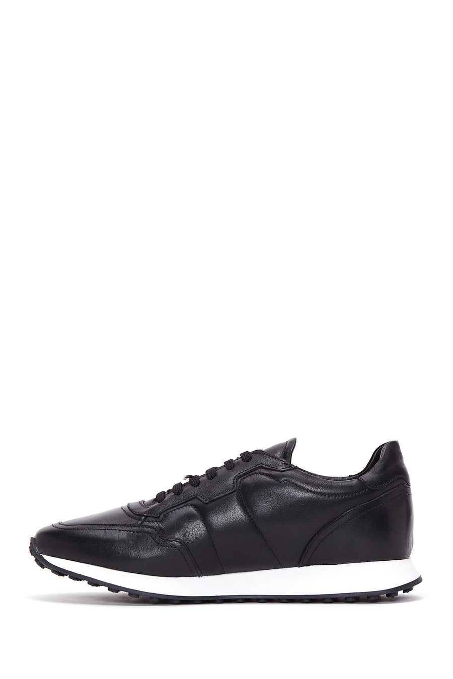 Men's Black Leather Sneaker