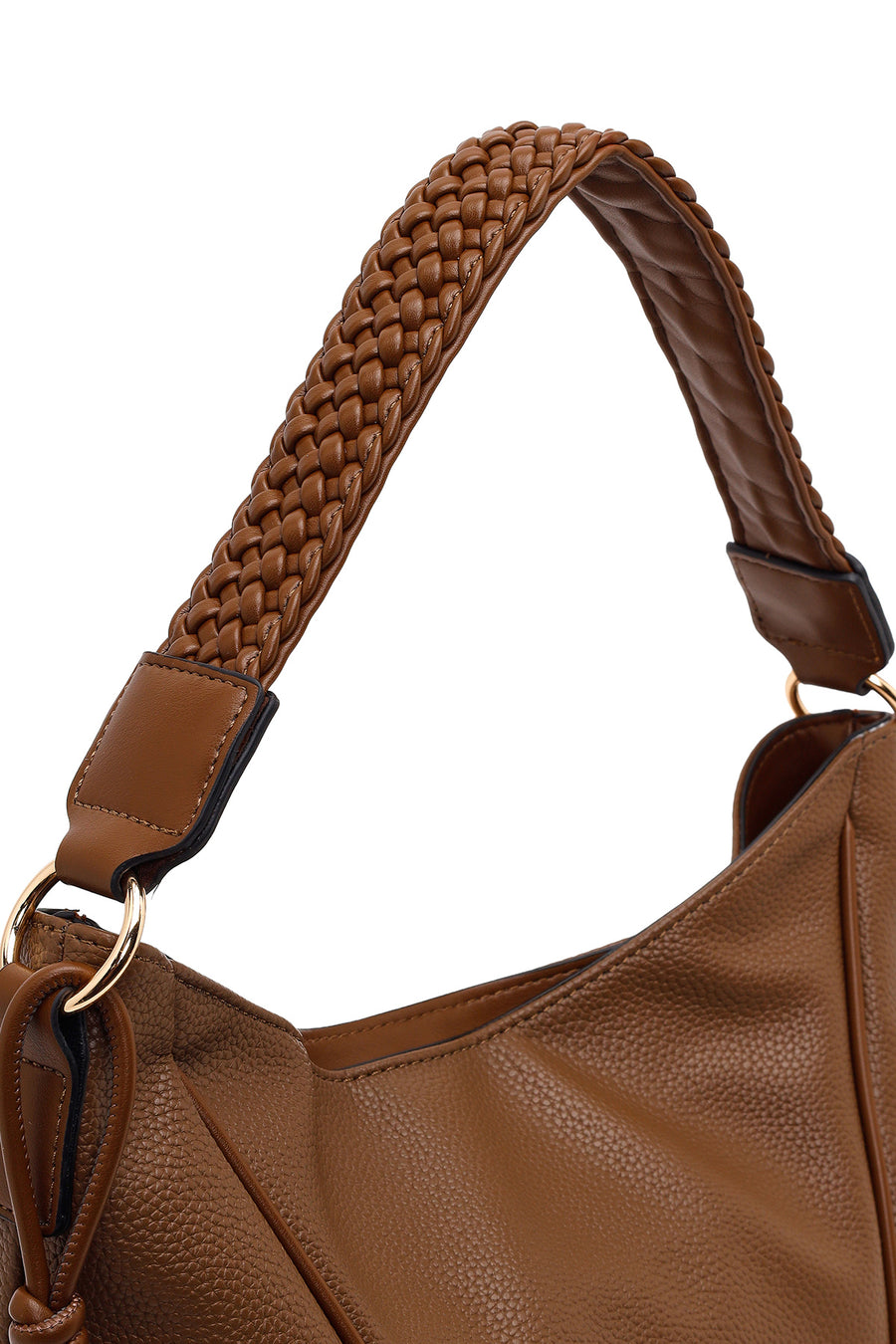 Woman Brown Long-Strap Accessory Shoulder Bag