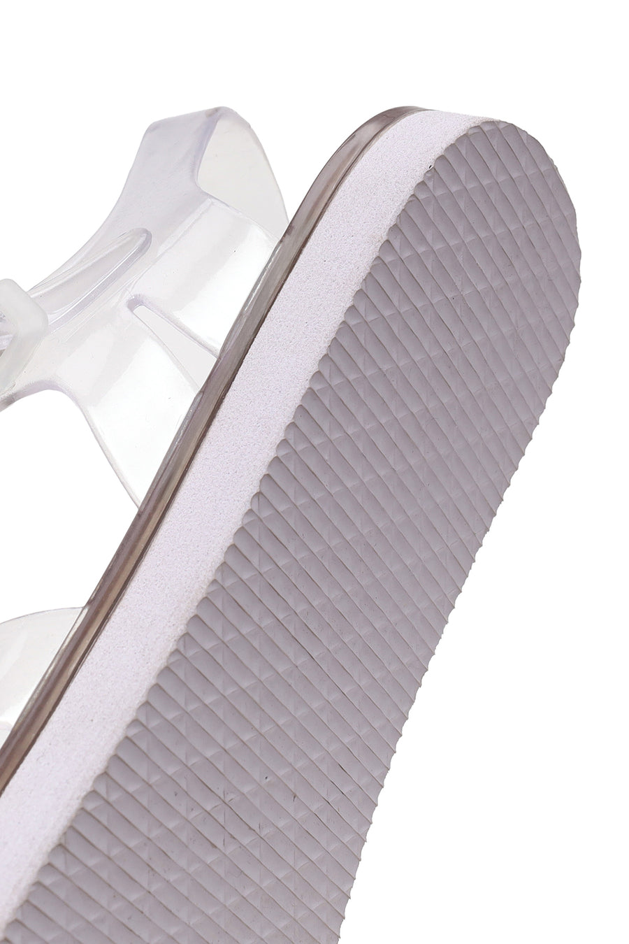 Woman Transparent Buckled Jelly Sandal