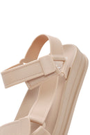 Women's Beige Strappy Thick Soled Jelly Sandals | Derimod