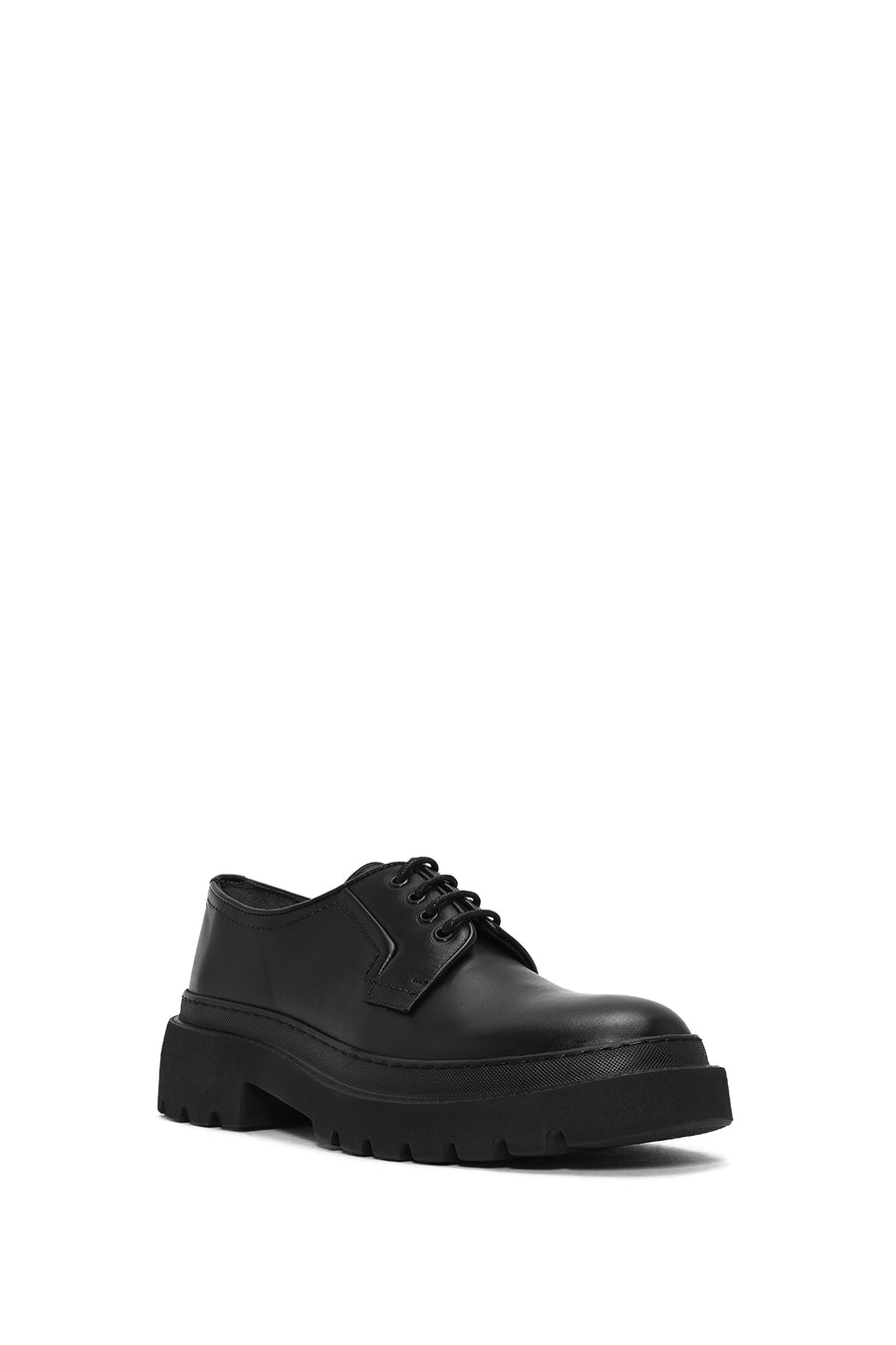 Men's Black Lace-up Leather Casual Shoes