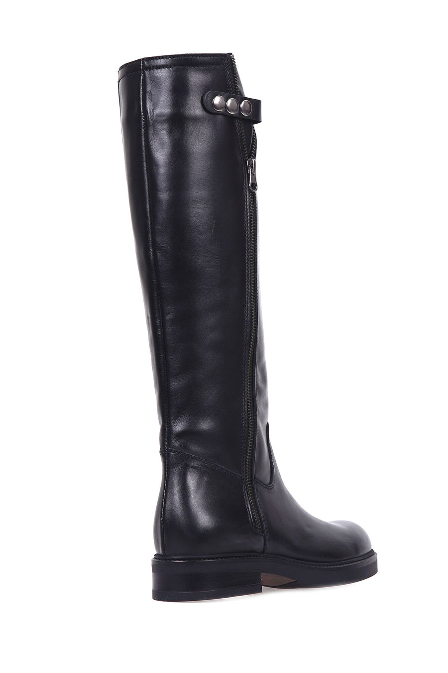 Women's Zippered Leather Boots