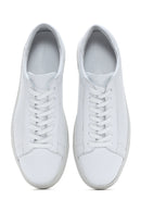 Men's White Leather Sneaker | Derimod