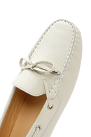 Woman Cream Leather Loafer | Derimod