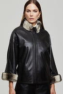 Della Women's Leather Jacket | Derimod