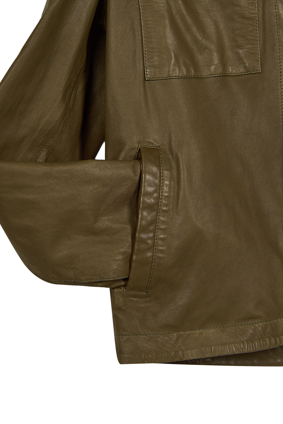 Modric Male Green Leather Jacket