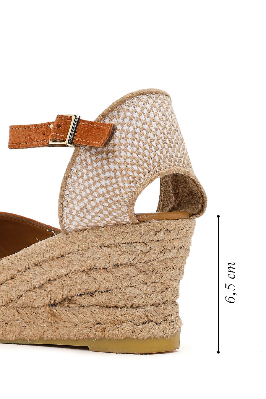 Women's Orange Ankle Strap Wedge Heel Suede Leather Espadrille Sandals