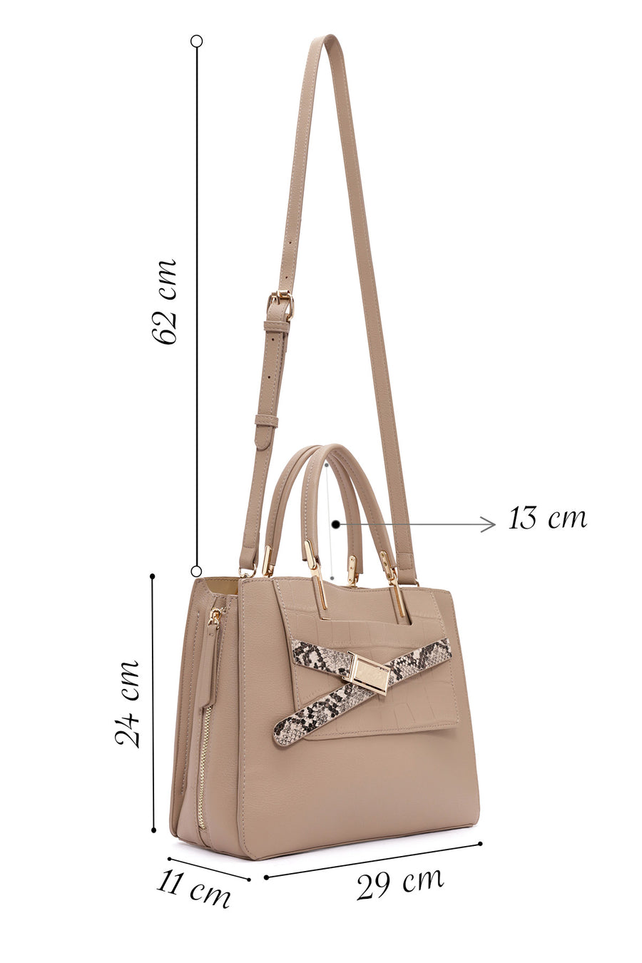 Women's Mink Long Strap Classic Handbag