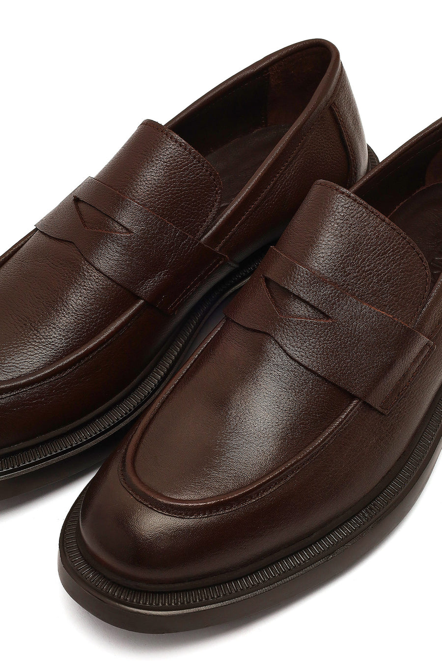 Men's Brown Thick Sole Leather Loafer