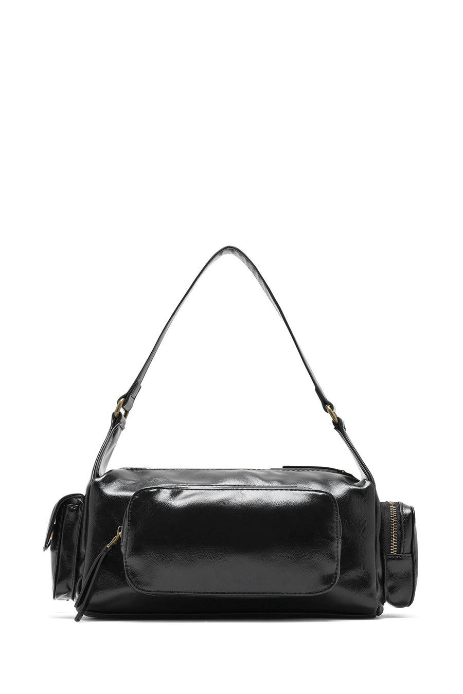 Women's Black Long Strap Shoulder Bag
