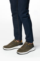 Geox Men's Green Pg1X Abx Laced Waterproof Leather Sneaker | Derimod