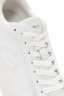 Alberto Guardiani Men's White Winner Leather Sneakers | Derimod