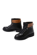 Women's Black Leather Lace-up Boots | Derimod