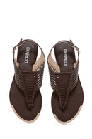 Kadın Kahverengi Parmak Arası Sandalet | Derimod