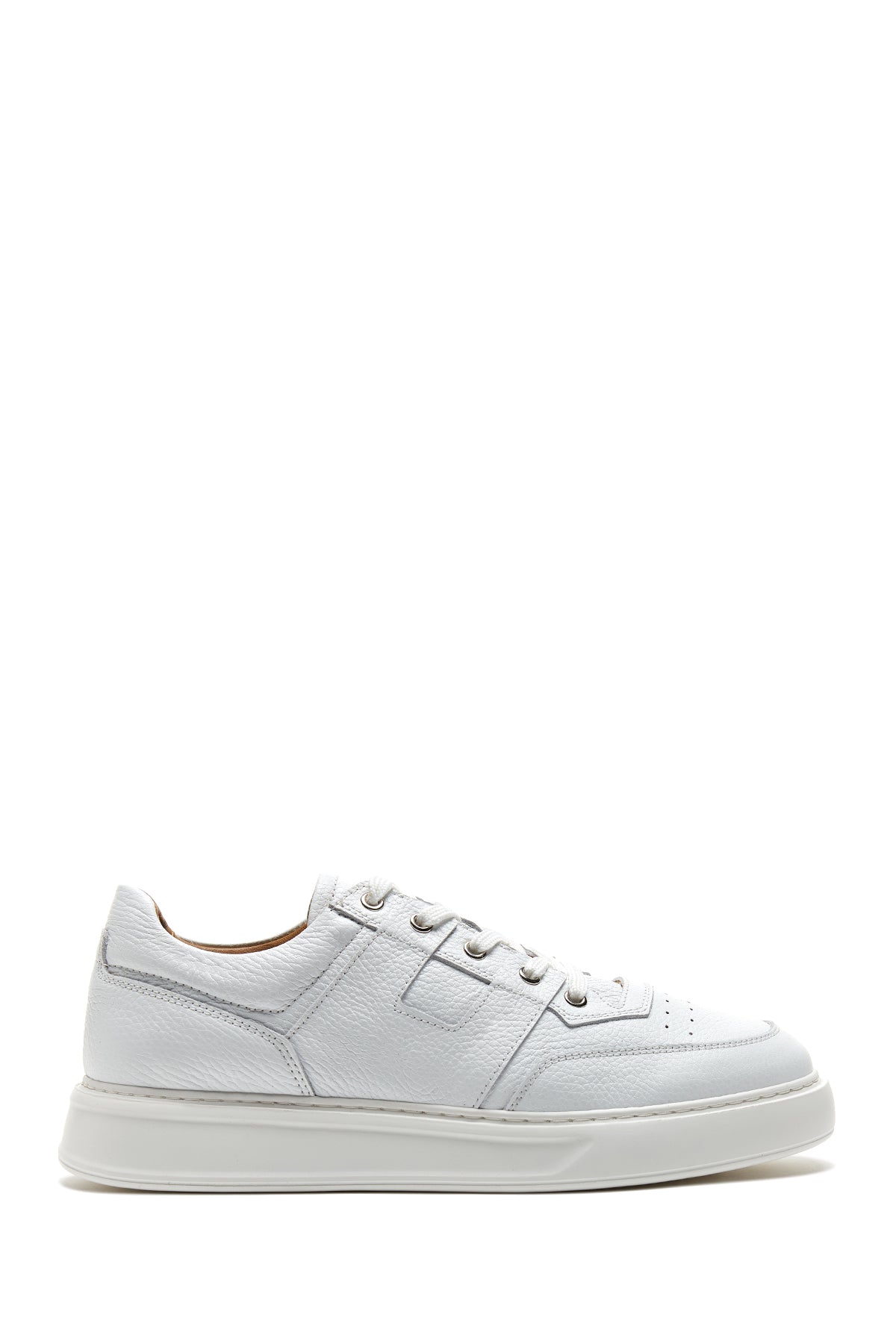 Men's White Lace-up Leather Sneaker 25SFD6102FT | Derimod