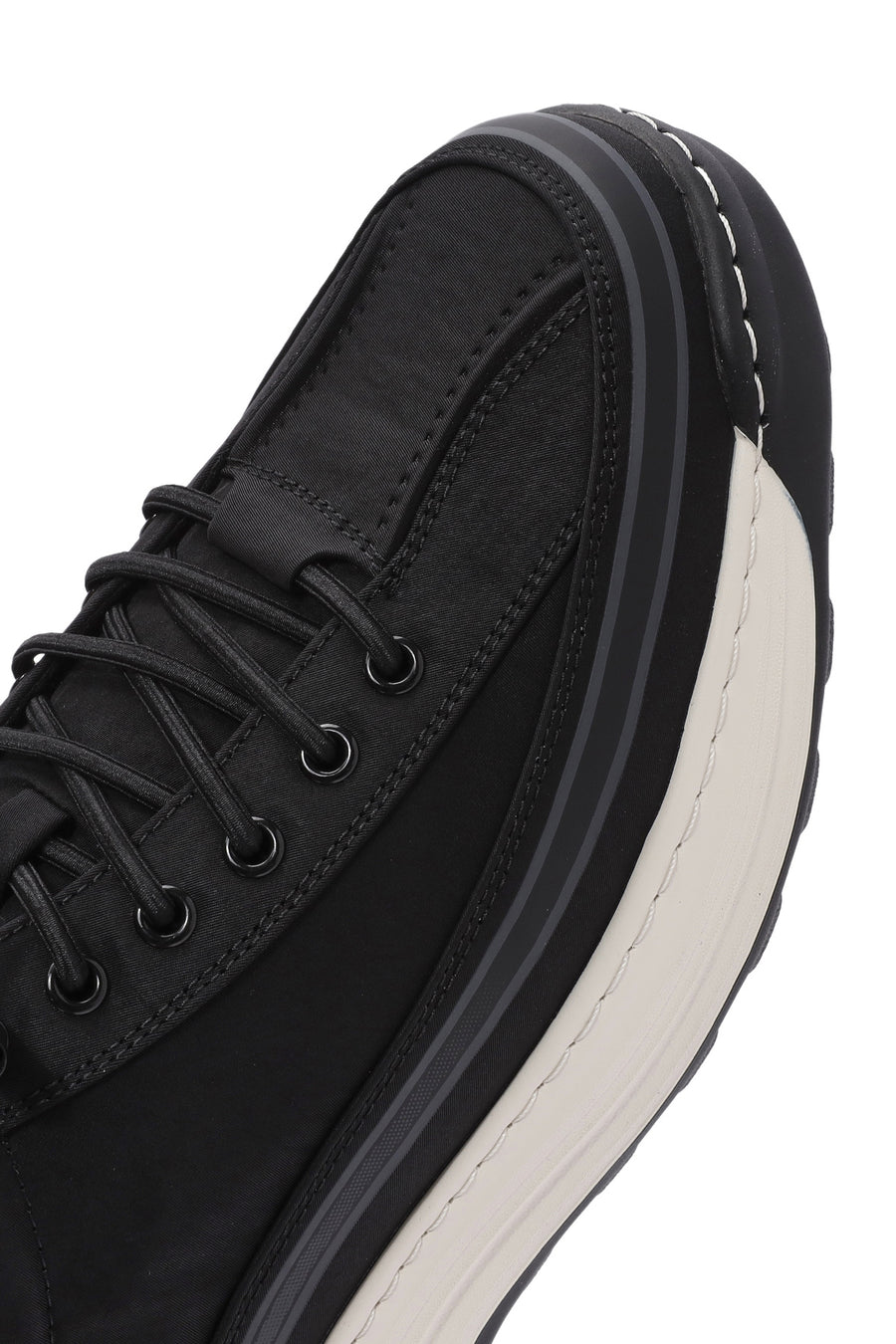 Male Black Lace-up Fabric Sneaker