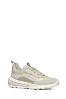 Geox Women's Beige Spherica Lace-up Fabric Sneaker | Derimod