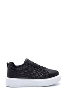 Women's Black Quilted Thick Sole Quilted Sneaker | Derimod